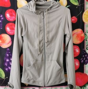 Athletic gray Bella movement hoodie with thumb holes women's M/L